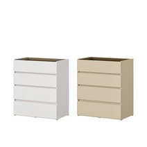 한샘 스테이 서랍장 4단 800 아일랜드형 2종, 컬러:B형 : 베이지(B)