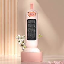 혼멘 홈 오피스 욕실용 휴대용 PTC 미니 탁상용 전기 히터, 핑크