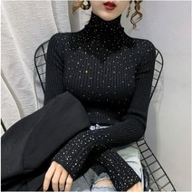 춘게엘 큐빅 니트 이너 터틀넥 스웨터 r005