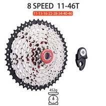 ZTTO-8 단 도로 자전거 MTB 카세트 11-25 11-28 11-36 11-46T 자갈 8 s 프리휠 8v 2400 Claris TX800 호환, 8s 11-46T hanger