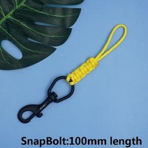 프리다이빙컴퓨터 수중 스쿠버 시계 TOOKE스쿠버 스테인레스 스틸 엔드 볼트 스냅 버클 금속 클립 후크 BCD 로프 포함, Bolt100mm-BlkYellow