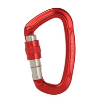 등반 카라비너 CE 인증 25KN(5620lbs) 암벽/얼음 등반 라펠링 스윙용 고강도 대형 잠금 카라비너 클립, 7075 항공 알루미늄, 빨간색