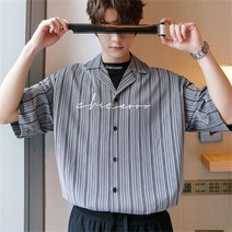 Daegu CS040329 남성셔츠 남방 남성티셔츠 반팔티 스트라이프 여름셔츠 빅사이즈