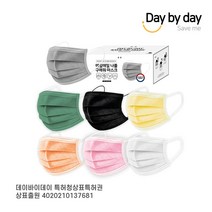 데이바이데이 세븐데이즈 일회용 마스크 7종, 70개입, 1개