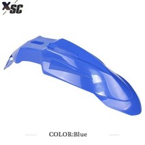 자전거흙받이 자전거머드가드 자전거물받이 오토바이 프론트 펜더 플라스틱 혼다 액세서리 키트 머드 가드 슈퍼모토 더트 피트 바이크, 파란