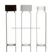 스크류캡바이알(갈색)8ml(16x60), 흰색, 테프론라이너