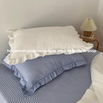 베개커버 하이 엔드 인스타 감성 소녀 하트 쉬폰 퀼트 레이스 베갯잇 심플 퓨어 고급