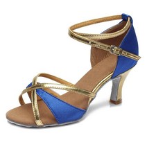 라틴댄스화 구두새로운 라틴 댄스 신발 여성/여성/여아/5 색/탱고 폴 볼룸 7CM 및 5CM 굽, 03 5, 12 7CM Blue