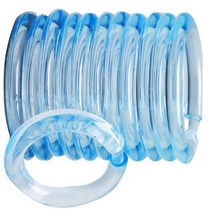 12/Pack Homebasix Sd-Oring-C3L Ring Shower Curtain Clear 12Pc (BX 12), 1
