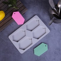 실리콘몰드 - 육각 헥사곤 타블렛 4구 석고방향제 비누 캔들 데코 몰드