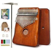 마림바 칼람바 미니칼림바 카림바 고음항아리 Kalimba 17 Keys 엄지 손가락 피아노 고품질 핸드 가드 우드, 01 Brown