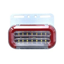 트레일러 클리어런스 조명 24V LED 마커 조명 10 개 트럭 조명 밴 사이드 라이트 레드 화이트 앰버, 03 Red