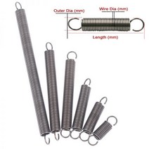 오픈 후크 장력 스프링 풀백 코일 연장 외풍 와이어 직경 1.4mm 다양한 크기 1 개, 180mm, 14mm