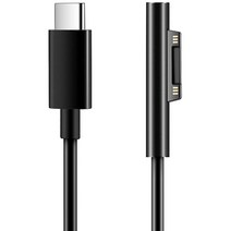 Surface Pro 3/4/5/6/7 표면 노트북 3 / 2 / 1 표면 이동에 대응하는 USB C 충전 케이블에 연결된 표면, 하나, 검정