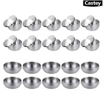 캐스티 Castey 스테인리스 이중 밥공기(뚜껑포함)+국그릇 10세트