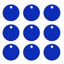 강아지 네임택 20pc 개 Id 태그 라운드 알루미늄 DIY 맞춤형 애완 동물 명판 조각 분실 방지 펜던트 칼라, 05 파란_03 30X30X1MM