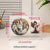아이브포카 앨범 인형 케이팝 사진 카드 홀더 아크릴 프레임 마그네틱 CD 아이돌 디스플레이 스탠드 룸 장식, [01] as picture show, [11] S11 without support