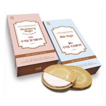 우리밀 우유&딸기 웨이퍼 / 우유 딸기 웨이퍼 레트로 선물용 선물세트 국산 딸기 우유 밀가루, 우유웨이퍼+쇼핑백