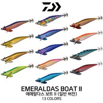 다이와 에메랄다스 보트2 팁런 에기 한국다이와, 3.5-30 블루 오일라이트 블루스기, 1개