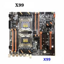 X99 X79 듀얼 CPU 메인보드 제온 XEON, 주황색