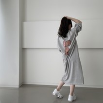 귀엽쥐 반전 프린팅 자수 원피스