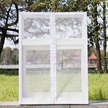 커튼 지퍼 모기장 창 도어 스크린 벨크로 안티 모기장 파리 곤충 그물 창 스크린 사용자 정의 여름, 지퍼가 달린 흰색, 너비 100 x 높이 100cm