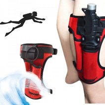 퍼팩트재질 더블백 디자인 D링 적용 DIVER 조절형 수중 나이프홀더 [레드]