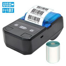 바코드생성기 케어라벨프린터 바코드 출력기 프린터 기계휴대용 58mm 감열 라벨 메이커 무선 BT 미니 프린, 02 Blue Label Print