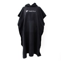 [디플리 Deeply] 다이빙 판초 타월, 블랙, 1개