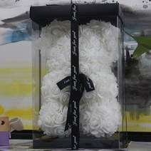 화동바구니 생화같은조화 웨딩촬영부케 도매 큰 테디 로즈 베어 상자 고급스러운 장미 곰 꽃 인공 크리스마스 발렌타인 선물, 25cm With box 5