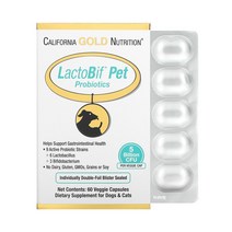 캘리포니아골드뉴트리션 반려견 유산균 강아지 애완견 락토비프 프로바이오틱스 50억 60정