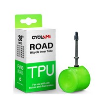 자전거타이어 초경량 자전거 내부 튜브 700X18 25 28 32 도로 MTB TPU 소재 타이어 60mm 길이 프렌치 밸브 액세서리, [01] green, [01] 60mm