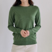바네사빈 비스코스 기본 라운드 니트 v00162