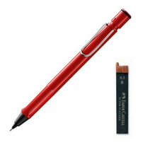 LAMY 사파리 샤프 레드 + 샤프심 랜덤발송 세트, 0.5mm, 6세트