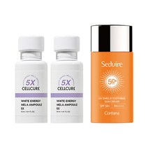 셀트리온 셀큐어 화이트 에너지 멜라앰플 5X 30ml x2 + 세디르 선크림 50g 증정_M, 999, 5 30ml 2 + 세디르 선크림 50g 증정_M