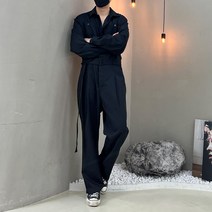남자 봄 가을 입기좋은 바디프로필 와이드 오버롤 점프수트