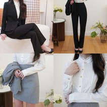 [봄신상투피스/자켓+스커트&팬츠] 데일리 셔링 정장 투피스 2set 스커트 데일리룩 면접 상견례 다양하게 코디가능한 자켓