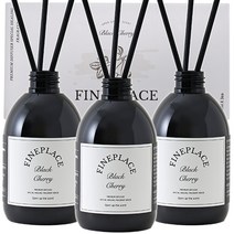 파인플레이스 디퓨저 200ml 3개 + 섬유스틱 15개 선물세트, 블랙체리