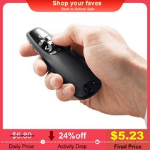 USB 무선 페이지 넘기기 펜 레드 라이트 스팟 PPT 원격 제어 파워포인트 프레젠테이션 K400 2.4Ghz, 한개옵션0