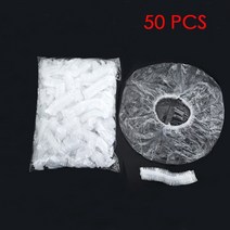 50/100Pcs 일회용 샤워 캡 PE 탄성 방수 모자 호텔 홈 샤워 입욕 샤워 캡 미용실 염색 헤어 클리어 캡, 50PCS, 50개