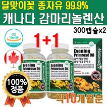 식약처인증 달맞이꽃 종자유 99.9% 감마리놀렌산 5개월분 300캡슐x1통 캐나다 달마지꽃 달맞이유 기름 오일 감마니롤렌산 감마리놀산 감마놀렌산 감마레놀산 감마리놀레산 감미리놀렌산, 2개(10개월분)