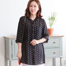 엄마옷 백합사 리본 롭벨 오픈 블라우스[P202ST422] 40대 50대 중년여성의류 여성용 마담 미시옷