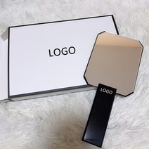 손잡이 거울 다이아몬드 모양 휴대용 미용실 패션 디자인 휴대 화장 손거울, 이전스타일핸들미러블랙기본Xiaoxiang로고