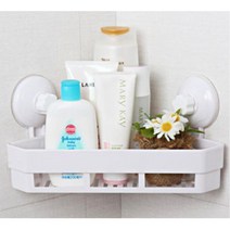 WOV863633[도매직방] 다용도 흡착식 선반/주방/욕실/코너/사각, E다용도흡착식코너선반-화이트