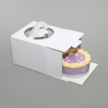 미니케이크상자 화이트(합지 높이13cm 받침포함)