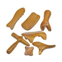 [단구마켓] 지압 괄사 도구 마사지기 손지압기 등 목 어깨 경락 마사지 원목 지압봉 안마봉, A