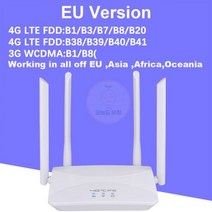 무선 라우터 KuWFi 4g LTE 와이파이 라우터 SIM 카드 슬롯 홈 핫스팟 RJ45 WAN 모뎀 카메라 CPE 무선, EU Version, 01 EU Version