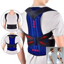 등펴는 기구 말린어깨교정 굽은 등 교정기 척추측만증보조기 Back Waist Posture Corrector Adjustable Adu, 02 Bule_06 3XL