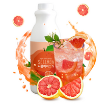 쉘몬 자몽 베이스 원액 1kg 과채주스 시럽 에이드 업소용 카페 수제청 과일청 농축액, 자몽베이스1kg(액상타입)