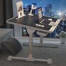 이케아 베드 테이블 침대 위 이동식 각도 조절 좌식 보조 높이 미니 보조 리프트업 간이 탁상 슬림 케이블 사이드 옆 코너 트레이 책상 상 식탁, T + usb